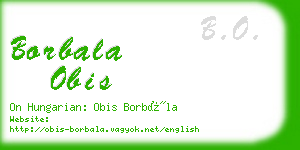 borbala obis business card